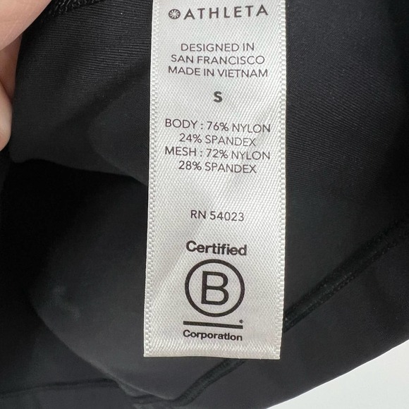 Athleta Intensity Tank Top Women's Size S Black Mesh Panel Athletic Yoga Workout - Picture 9 of 10